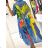 Langes Chiffon-Kurzarmkleid für Damen (S/M ONE SIZE) ITALIAN FASHION IMWGS231048