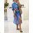 Langes Chiffon-Kurzarmkleid für Damen (S/M ONE SIZE) ITALIAN FASHION IMWGS231048