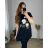 Tunika mit Anhänger Kurzarm Damen Übergröße (3XL/4XL ONE SIZE) ITALIAN FASHION IMC24183