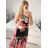 Kleid mit 3/4 Ärmeltasche für Damen (uni sl) ITALIAN Fashion IM3181746 S / M pink