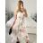 Kleid mit 3/4 Ärmeltasche für Damen (uni sl) ITALIAN Fashion IM3181746 S / M pink