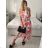 Kleid mit 3/4 Ärmeltasche für Damen (uni sl) ITALIAN Fashion IM3181746 S / M pink