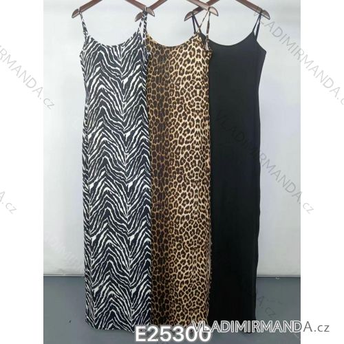 Langes trägerloses Sommerkleid aus Satin für Damen (S / M / L ONE SIZE) ITALIAN FASHION IMM22694