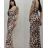 Langes trägerloses Sommerkleid aus Satin für Damen (S / M / L ONE SIZE) ITALIAN FASHION IMM22694