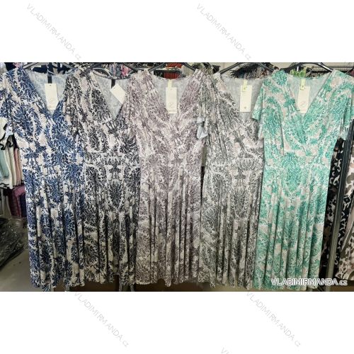 Kurzärmliges Sommerkleid für Damen (Einheitsgröße S/M) ITALIAN FASHION IMM23M20814