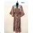 Langärmliges Sommer-Hemdkleid für Damen (S/M/L Einheitsgröße) INDIAN FASHION IMWY23123