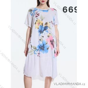 Damen-Sommerkleid mit kurzen Ärmeln (44/46/48 Einheitsgröße) ITALIAN FASHION IM424287