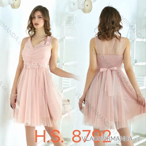 Elegantes, kurzes, ärmelloses Party-Damenkleid aus Tüll (Einheitsgröße S/M) ITALIAN FASHION IMM239074