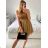 Šaty elegantní společenské na ramínka dámské (S/M ONE SIZE) ITALSKÁ MÓDA IMHMS23139/DU