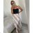 Mittellanger Satinrock für Damen (Einheitsgröße S/M) ITALIAN FASHION IMM23UN6886 S / M beige
