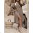 Langes Chiffon-Kurzarmkleid für Damen (S/M ONE SIZE) ITALIAN FASHION IMWGM23456