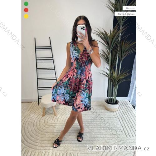 Sommerkleid Carmen aus Musselin für Damen (Einheitsgröße S/M) ITALIAN FASHION IMWE231506