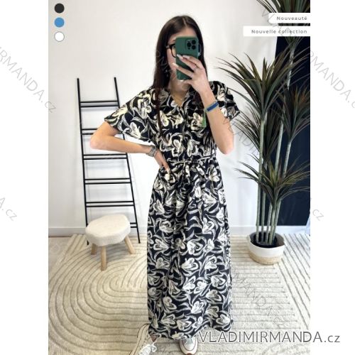 Sommerkleid Carmen aus Musselin für Damen (Einheitsgröße S/M) ITALIAN FASHION IMWE231506