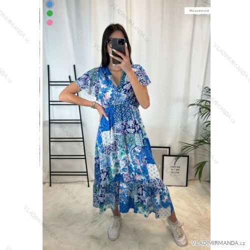 Sommerkleid Carmen aus Musselin für Damen (Einheitsgröße S/M) ITALIAN FASHION IMWE231506