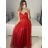 Trägerloses langes Partykleid für Damen (Einheitsgröße S/M) ITALIAN FASHION IMPSH2360055 lila S / M
