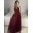 Trägerloses langes Partykleid für Damen (Einheitsgröße S/M) ITALIAN FASHION IMPSH2360055 lila S / M