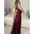 Trägerloses langes Partykleid für Damen (Einheitsgröße S/M) ITALIAN FASHION IMPSH2360055 lila S / M