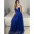 Trägerloses langes Partykleid für Damen (Einheitsgröße S/M) ITALIAN FASHION IMPSH2360055 lila S / M