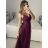 Trägerloses langes Partykleid für Damen (Einheitsgröße S/M) ITALIAN FASHION IMPSH2360055 lila S / M