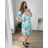 Übergroßes 3/4-Langarmkleid für Damen (S/M EINHEITSGRÖSSE) ITALIAN FASHION IMWGB231731 weiß 52/54