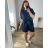 Langarm-Hemdkleid für Damen (S/M EINHEITSGRÖSSE) ITALIAN FASHION IMWD232607  dunkelblau