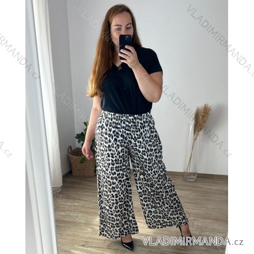 Damen-Set aus langen Hosen und Langarmhemd in Übergröße (L/XL/2XL Einheitsgröße) POLISH FASHION IMWT23BELLA -   hnědá gepard -