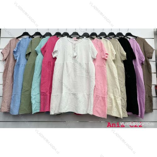 Damen Langarm Hoodie Kleid (S / M ONE SIZE) ITALIAN FASHION IMWA216095