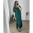 Langes Maxi-Sommer-Freizeitkleid mit kurzen Ärmeln für Damen (52/54/56 EINHEITSGRÖSSE) ITALIAN FASHION IMD24213 -   modrá petrolejová -   56/58