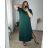 Langes Maxi-Sommer-Freizeitkleid mit kurzen Ärmeln für Damen (52/54/56 EINHEITSGRÖSSE) ITALIAN FASHION IMD24213 -   modrá petrolejová -   56/58