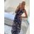 Eiskaltes ärmelloses langes Sommerkleid für Damen (S/M/L ONE SIZE) ITALIAN FASHION IMM22974 M / L blau