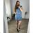 Damen-Sommerkleid aus Leinen mit kurzen Ärmeln (M-3XL) ITALIAN FASHION IM422STELA-14/DU