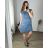 Damen-Sommerkleid aus Leinen mit kurzen Ärmeln (M-3XL) ITALIAN FASHION IM422STELA-14/DU