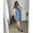 Damen-Sommerkleid aus Leinen mit kurzen Ärmeln (M-3XL) ITALIAN FASHION IM422STELA-14/DU