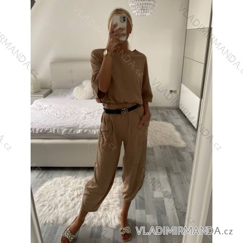 Kurzarm-Tunika- und Hosen-Set für Damen in Übergröße (24/44/46 Einheitsgröße) ITALIAN FASHION IMWGS24050