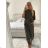 Langes Chiffon-Kurzarmkleid für Damen (S/M ONE SIZE) ITALIAN FASHION IMWGS231048 -   zelená khaki -   44/46