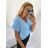 Tunika Kurzarm Frauen (uni s-l) ITALIAN FASHION IMD20123 L/XL weiß