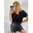 Tunika Kurzarm Frauen (uni s-l) ITALIAN FASHION IMD20123 L/XL weiß