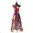 Langärmeliges Sommerkleid für Damen (Einheitsgröße S/M) ITALIAN FASHION IMPES238990 oranžová S / M