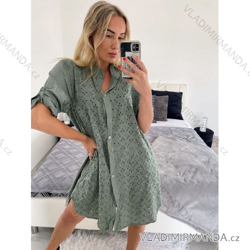 3/4-Langarm-Hemdkleid für Damen (Einheitsgröße S/M/L) ITALIAN FASHION IM724031