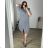 Kurzarmhemd Kleid Kleid (uni L-2XL) ITALIENISCH MODA IMS20002