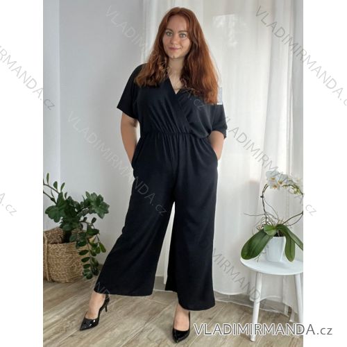 Langer Overall mit Anhänger 3/4 Langarm Damen Übergröße (50-58) ITALIAN FASHION IMWEC24016