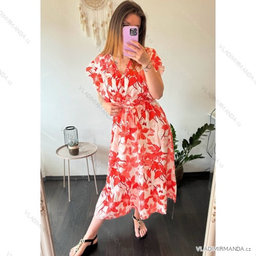 Ärmelloses langes Sommerkleid für Damen (Einheitsgröße S/M) ICECOOL AINUOSI FRENCH FASHION FMPZM23024-6 -   oranžová -   M / L