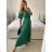 Langes Chiffon-Kurzarmkleid für Damen (S/M ONE SIZE) ITALIAN FASHION IMWGS231048