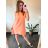 Sommerkleid Langarm geblümte Damen (UNI S / L) ITALIAN FASHION IMK20150 42 orange