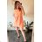 Sommerkleid Langarm geblümte Damen (UNI S / L) ITALIAN FASHION IMK20150 42 orange