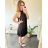 Damen Langarm Hoodie Kleid (S / M ONE SIZE) ITALIAN FASHION IMWA216095 beige S / M