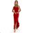 317-4 Langes Kleid mit einer Schulter - rot