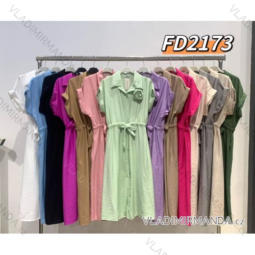 Damen Langarm Hoodie Kleid (S / M ONE SIZE) ITALIAN FASHION IMWA216095