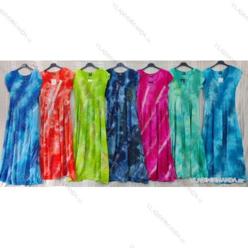 Damen-Indian-Sommer-Kurzarmkleid (Einheitsgröße S/M/L) ITALIAN FASHION IMBM24132