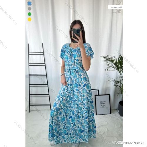 Sommerkleid Carmen aus Musselin für Damen (Einheitsgröße S/M) ITALIAN FASHION IMWE231506